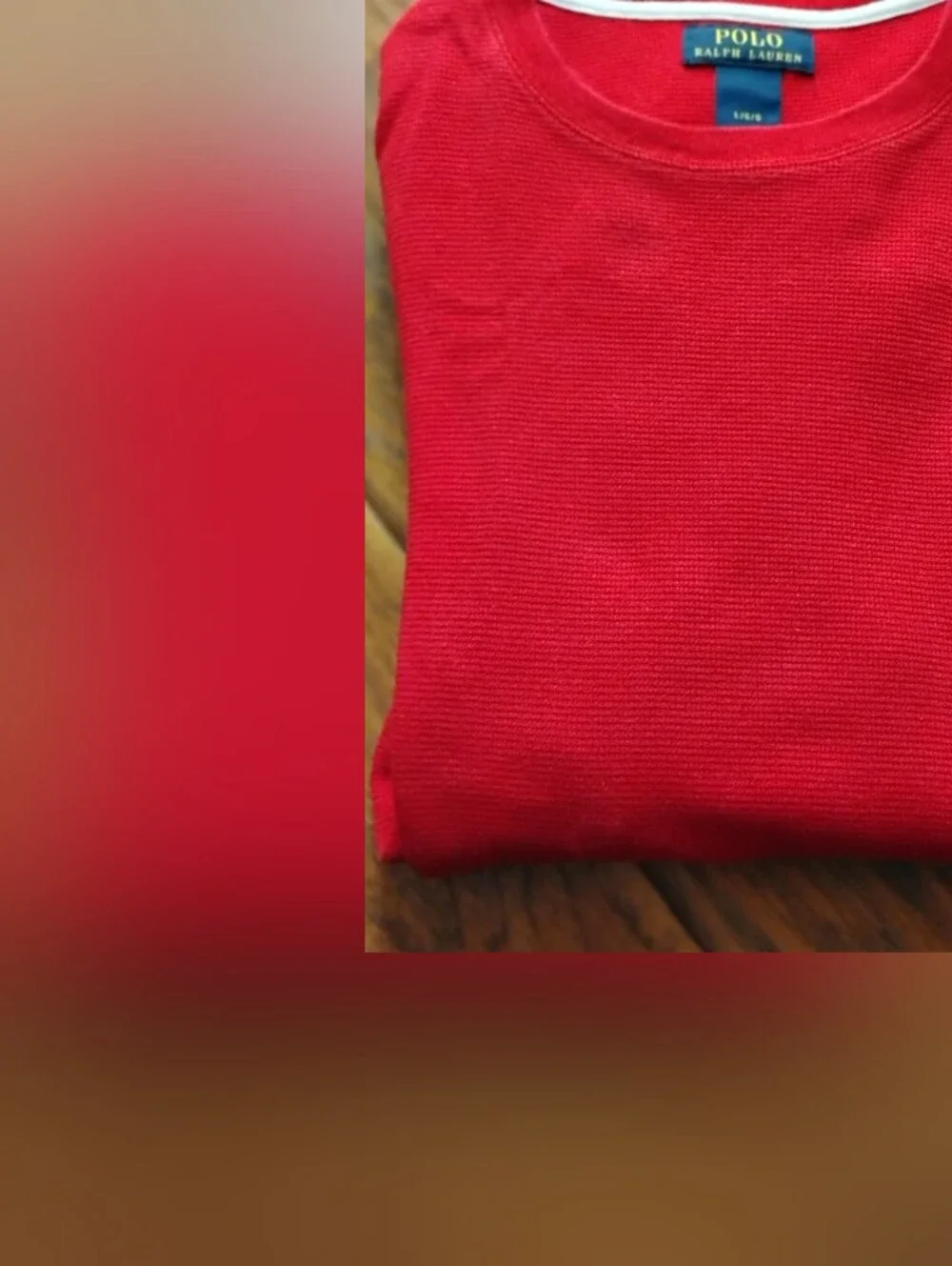 Polo Ralph Lauren Red Long Sleeve Waffle
